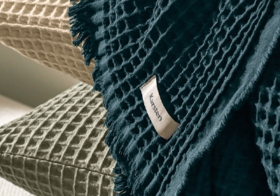 Manta Decorativa para Sofá Karsten Denver 100% Algodão c/ Franjas 1,50m x 2,00m