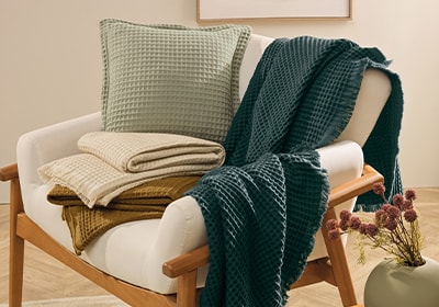 Manta Decorativa para Sofá Karsten Denver 100% Algodão c/ Franjas 1,50m x 2,00m