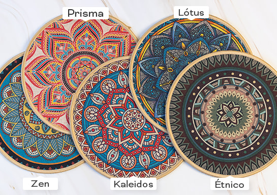 Descanso de Panela Mandalas com Base Emborrachada 20cm