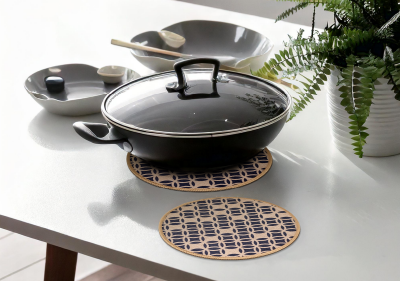 Kit Descanso de Panela Kacyumara 2 Peças com Base Emborrachada