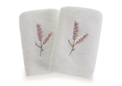 Jogo de Toalhas de Lavabo / Mão Karsten Arabella Bordada