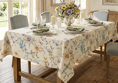 Toalha de Mesa Retangular Dohler Clean Renova Estampado Digital Magnolia