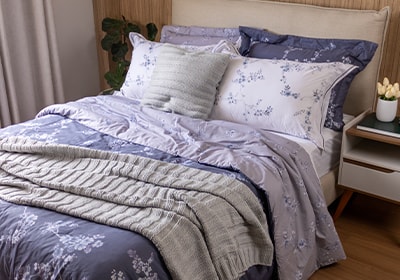 Jogo de Cama Queen Karsten Danton 100% Algodão Percal 200 Fios