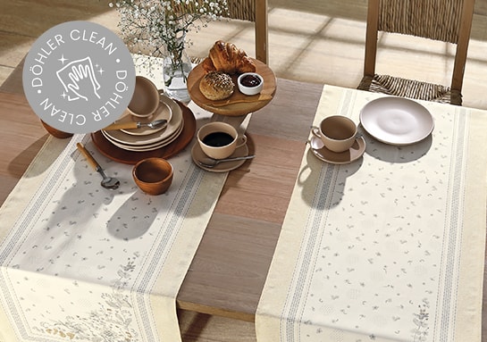 Caminho de Mesa Dohler Clean Renova Estampado Digital Anita 45cm x 1,60m