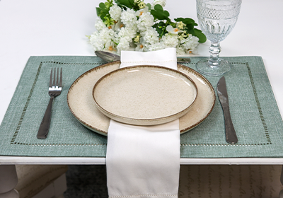 Kit 2 peças Jogo Americano Glamour Verde Star 35cm x 50cm