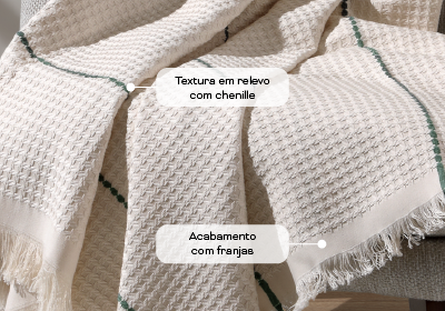 Manta para Sofá Dohler Lola Algodão