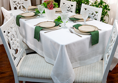Toalha de Mesa Charmy Blanc