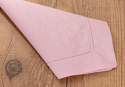 Kit 4 peças Guardanapo de Tecido Casa Argivai À Jour Verde Musgo Percal 100% Algodão