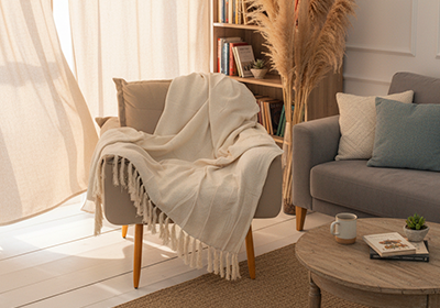 Manta Decorativa para Sofá Veneza