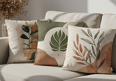 Kit Almofada Floral Terracota