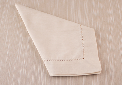 Kit 4 peças Guardanapo de Tecido Casa Argivai À Jour Verde Musgo Percal 100% Algodão