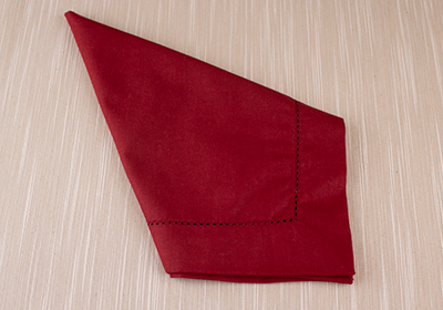 Kit 4 peças Guardanapo de Tecido Casa Argivai À Jour Verde Musgo Percal 100% Algodão