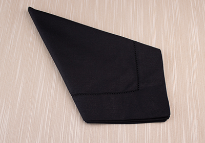 Kit 4 peças Guardanapo de Tecido Casa Argivai À Jour Verde Musgo Percal 100% Algodão