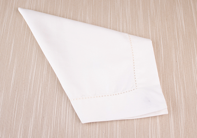 Kit 4 peças Guardanapo de Tecido Casa Argivai À Jour Verde Musgo Percal 100% Algodão