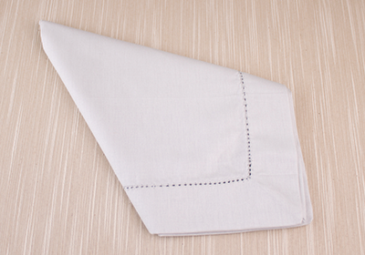 Kit 4 peças Guardanapo de Tecido Casa Argivai À Jour Verde Musgo Percal 100% Algodão