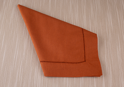 Kit 4 peças Guardanapo de Tecido Casa Argivai À Jour Verde Musgo Percal 100% Algodão