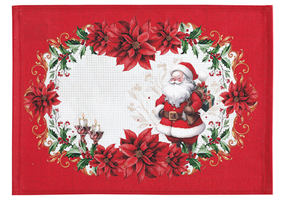 Kit 4 peças Jogo Americano Natal com Noel