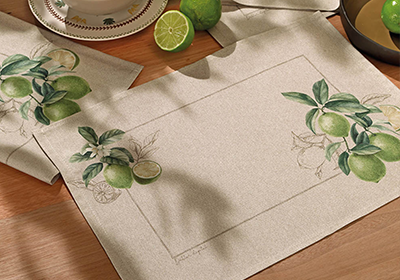 Kit 4 Peças Jogo Americano Dohler Clean Renova Estampado Digital Limone