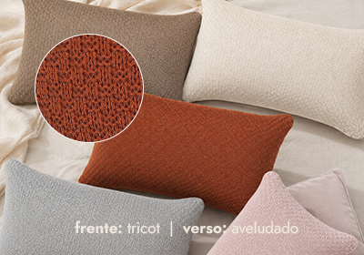 Almofada Rinzeira de Tricot/Veludo Classic