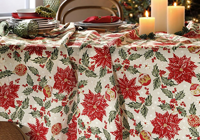 Toalha de Mesa Dohler Celebra Flores de Natal