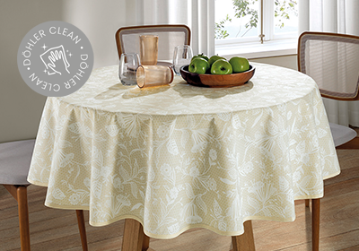 Toalha de Mesa Redonda Dohler Clean Athenas Graça