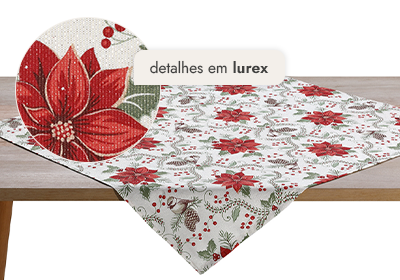 Toalha de Chá / Centro de Mesa Dohler Jardim de Natal com Efeito Brilho
