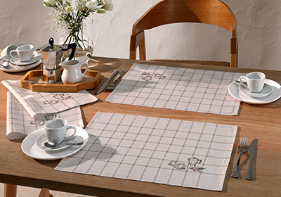 Kit 4 Peças Jogo Americano Dohler Clean Melina