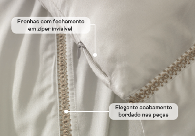 Jogo de Cama Queen Altenburg Rithos Bordado Bambu 300 Fios