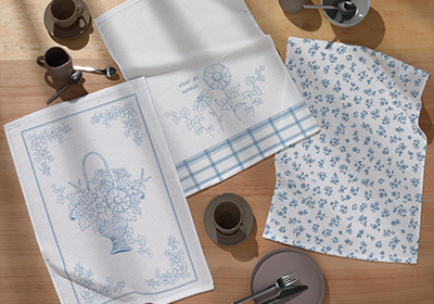 Kit 3 Peças Pano de Copa Dohler Floral Sereno