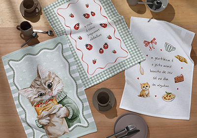 Kit 3 Peças Pano de Copa Dohler Fofuras