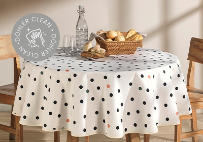 Toalha de Mesa Redonda Dohler Clean Athenas Menu
