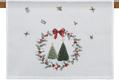 Caminho de Mesa Dohler Clean Estampado Digital Bosque de Natal