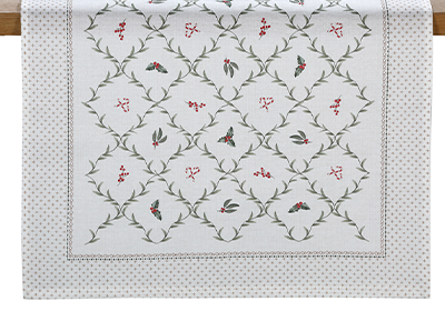 Caminho de Mesa Dohler Clean Estampado Digital Trama Natalina