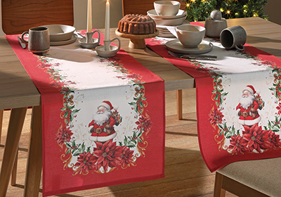 Caminho de Mesa Natal com Noel