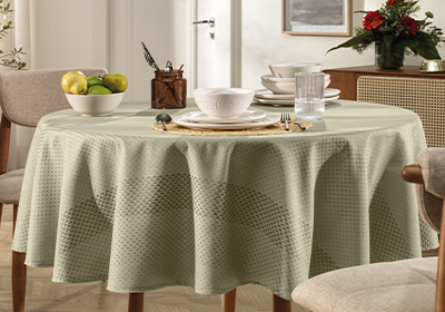 Toalha de Mesa Karsten Jacquard Sempre Limpa Oslo