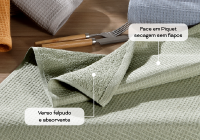 Pano de Copa Dohler Ivy Dupla Face 100% Algodão