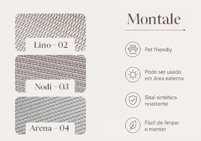 Tapete para Sala Egípcio Montale Sisal Sintético