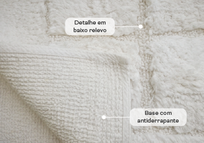 Tapete Kacyumara Persia 100% Algodão Antiderrapante 50cm x 80cm