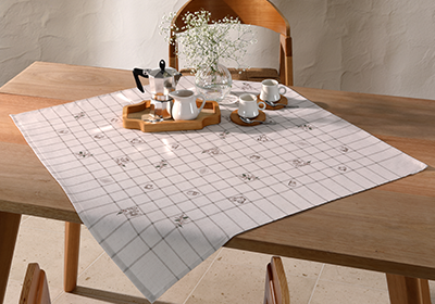 Toalha de Chá / Centro de Mesa Dohler Clean Melina 78cm x 78cm