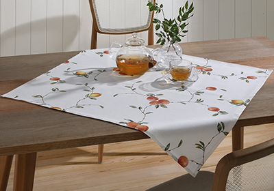 Toalha de Chá / Centro de Mesa Dohler Clean Pêssegos 78cm x 78cm