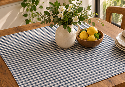 Toalha de Chá / Centro de Mesa Picnic Xadrez 65cm x 65cm
