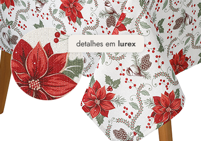 Toalha de Mesa Quadrada Dohler Celebra Jardim de Natal