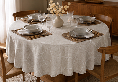 Toalha de Mesa Redonda Dohler Clean Linhares Yasmin