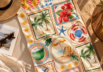 Toalha de Praia Dohler Summer Collection Aveludada