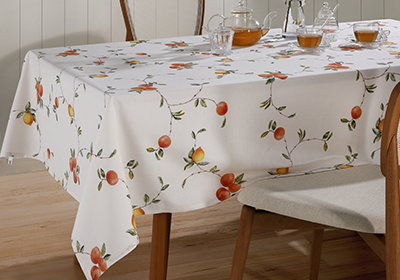 Toalha de Mesa Retangular Dohler Clean Pêssegos