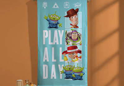 Toalha de Banho Infantil Dohler Aveludada Toy Story Play All Day