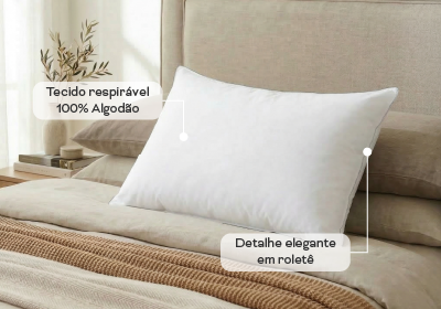 Travesseiro Dalia Algodão 233 Fios