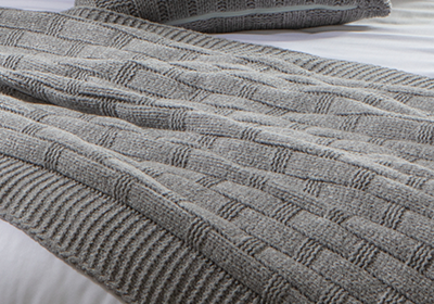 Peseira Queen / King Size Kacyumara Treliça Tricot 70cm X 2,60m