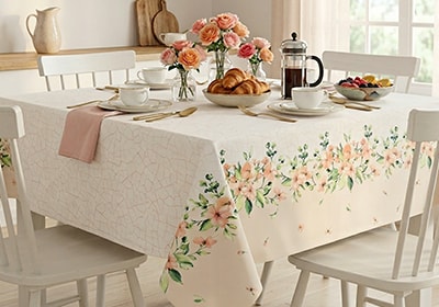 Toalha de Mesa Quadrada Dohler Clean Ciana 8 Lugares 1,80m x 1,80m