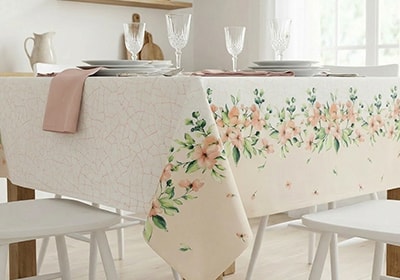 Toalha de Mesa Quadrada Dohler Clean Ciana 8 Lugares 1,80m x 1,80m